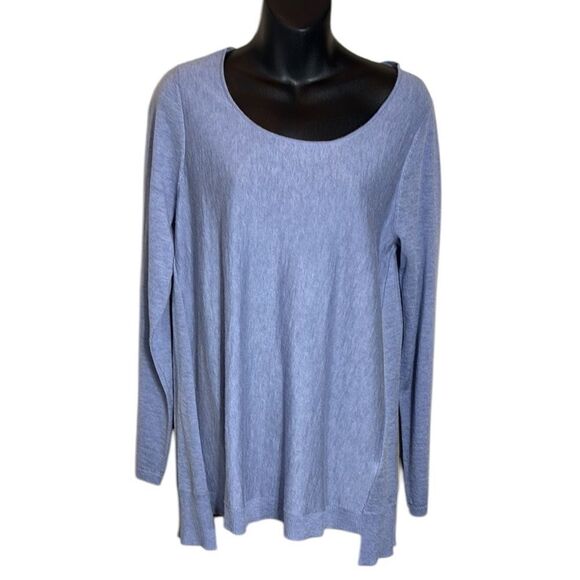 Eileen fisher women’s medium tencel merino wool alpaca quiet luxury top knit - Picture 1 of 7